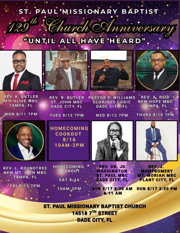 St. Paul MBC 129th Church Anniversary